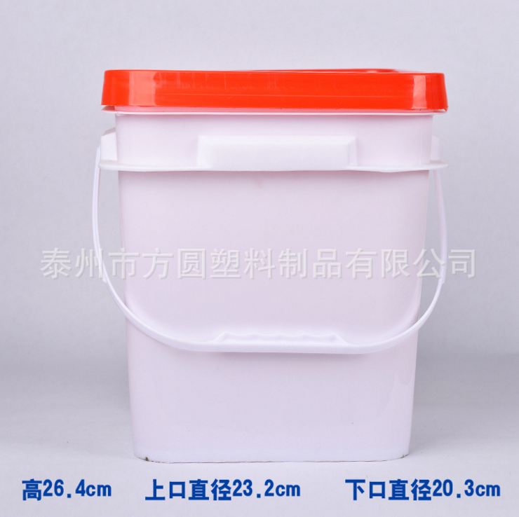 10L塑料方桶白色，10L涂料方桶，10公斤化肥方桶防水桶