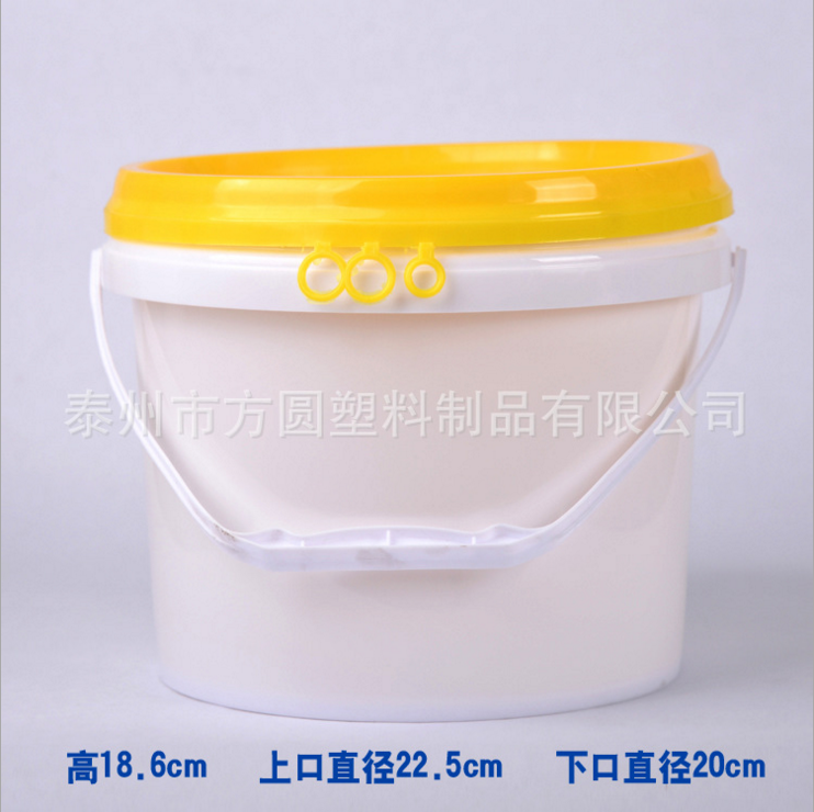 6L白色�A形螺旋桶塑料桶 ��用型���w大塑料桶批�l